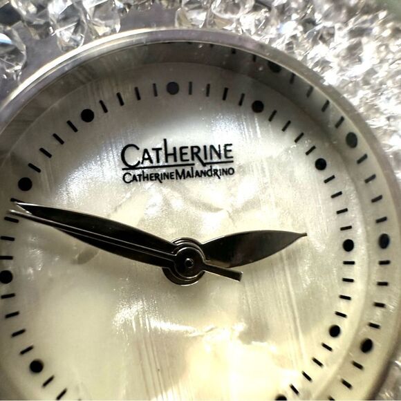 Catherine Malandrino silver tone bling rhinestone watch - Picture 4 of 9